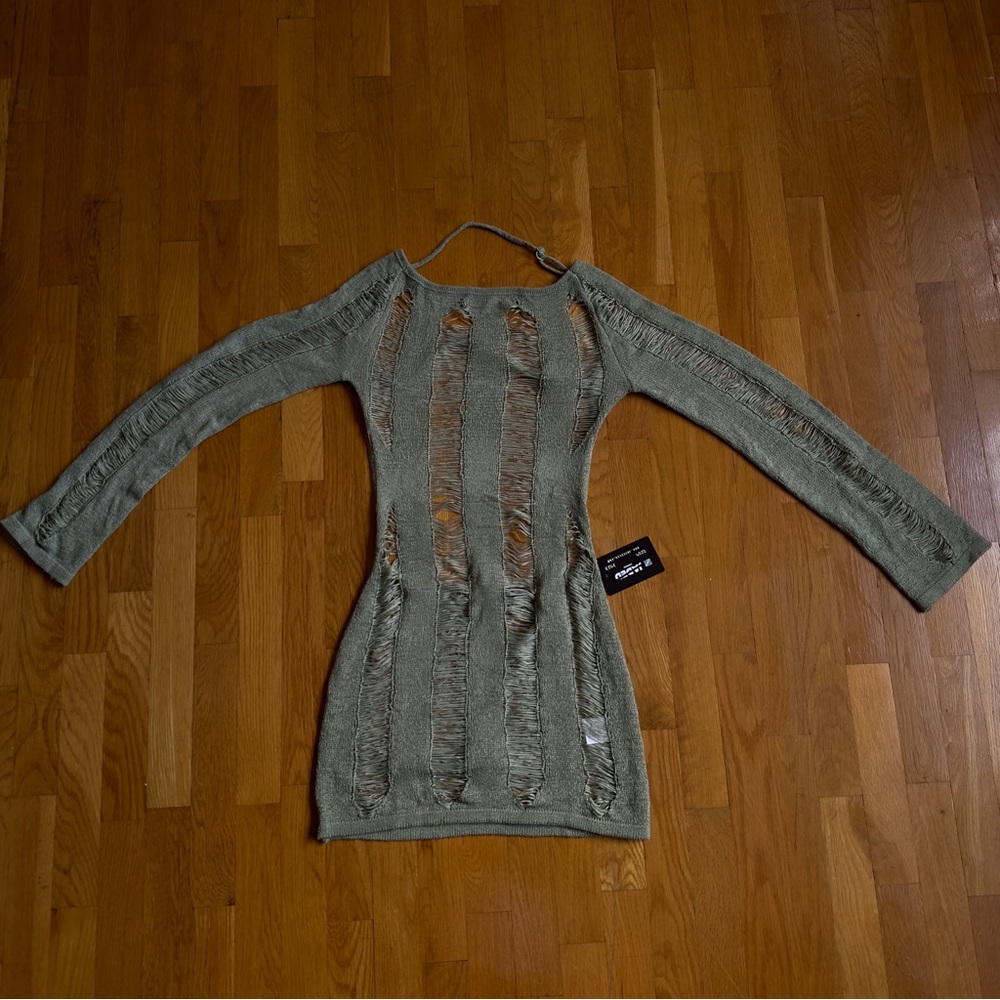 ‼️SOLD ‼️ Jaded London Umbra Dress in Khaki (Green)